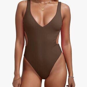 One Piece Swimsuits for Women Sexy V Neck Cutout